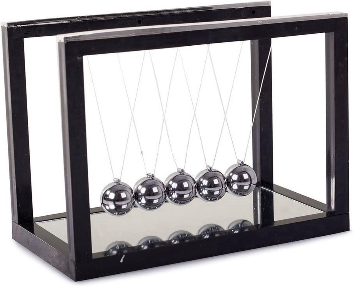 SOROH | Newton pendel balance ballen - Pendulum - 5 Ballance balls - Science - Natuurkunde - Zwarte basis